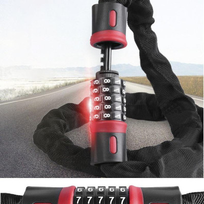 Khóa xích xe đạp bọc vải dù chống trộm