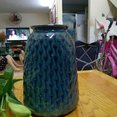 Lọ cắm hoa men hỏa biến gốm sứ Bát Tràng