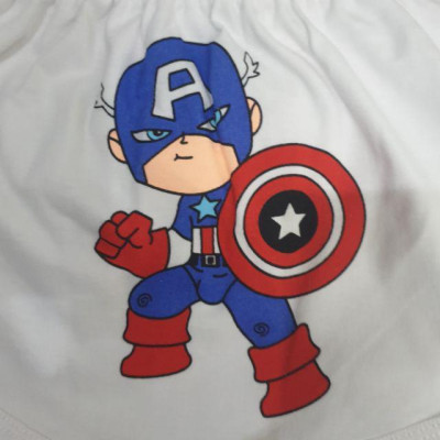 (8-19kg) ÁO CÀI VAI NGẮN TAY COTTON TRẮNG IN - BIBO KIM THU