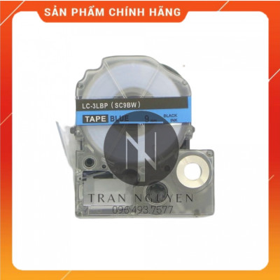 [Combo 5 cuộn] Nhãn in Tepra SC9BW (LC-3LBP) - Chữ đen nền dương 9mm x 8m - Hàng nhập khẩu