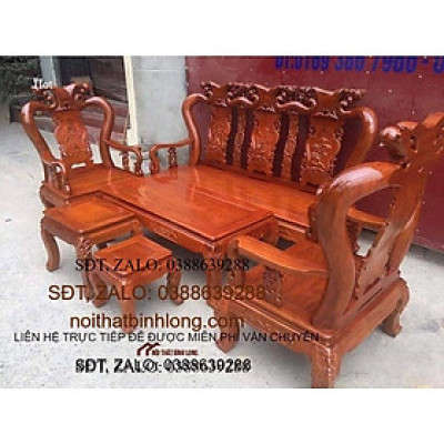 Bàn ghế minh quốc đào gỗ xà cừ tay 12