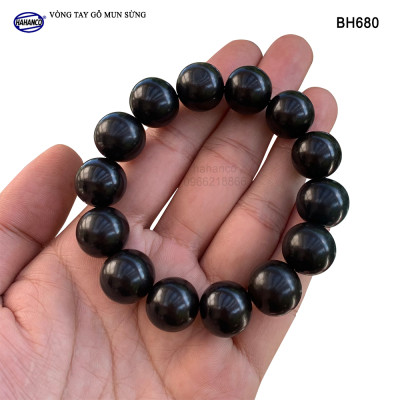 Vòng phong thủy gỗ Mun Sừng đen bóng (đủ Size) dành cho người có địa vị, thăng tiến trong công việc (BH680)