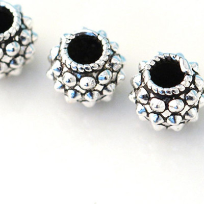 Combo 4 cái charm bạc hình trụ tròn - Ngọc Qúy Gemstones