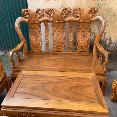 Bộ bàn ghế minh quốc đào 6 món tay 10 gỗ lim