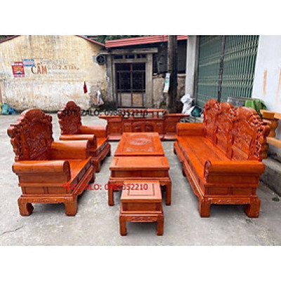 Bộ Bàn Ghế Khổng Minh Gia Cát Lượng Gỗ Hương Đá