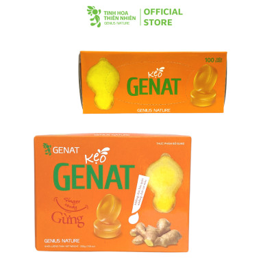 Combo 3 hộp 100 viên - Kẹo thảo mộc Gezcol - Kẹo Genat Gừng - Kẹo ngậm Chanh sả - Genat - Tinh hoa thiên nhiên