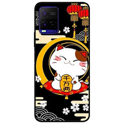 Ốp lưng dành cho Vivo Y21 - Vivo Y21s mẫu Mèo Nền Đen