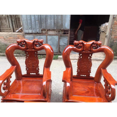 bộ bàn ghế quốc đào tay 12 gỗ xà cừ đỏ