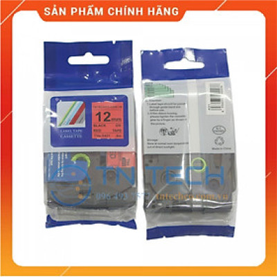 Nhãn In TNE-S451 - Đen nền đỏ 24mm x 8m - Dùng cho máy in BROTHER - AIMO - PUTY [Hàng nhập khẩu]