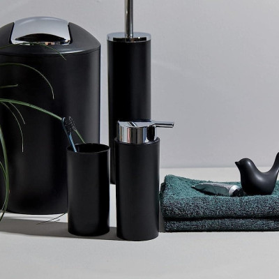 Bộ dụng cụ phòng tắm 4 chi tiết Wenko (thùng tác, đựng bàn chải, cọ toilet, bơm xà phòng) Đức Hàng chính hãng