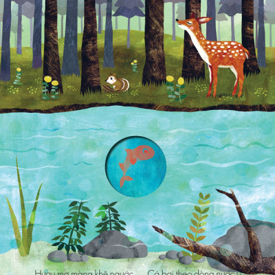 Sách tranh song ngữ Dòng sông - Hành trình vĩ đại về biển cả - Ehomebooks - Dành cho trẻ từ 0-6 tuổi