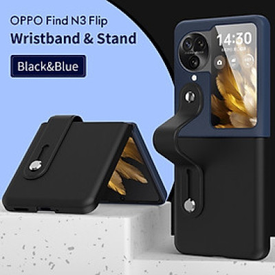 Ốp lưng đai đeo hand trap chống sốc cho Oppo Find N3 Flip hiệu HOTCASE Wristband Stand Phone Case - chất liệu cao cấp, thiết kế thời trang sang trọng có đai đeo tay an toàn - Hàng nhập khẩu