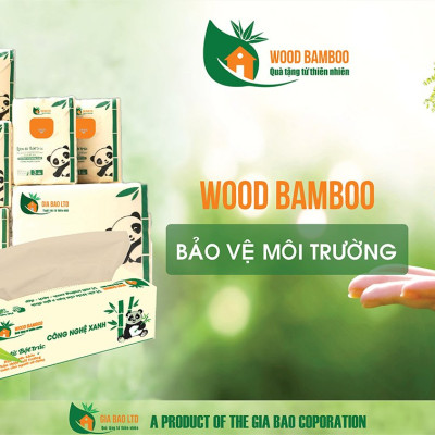 Thùng 10 lốc (100 cuộn) Giấy vệ sinh đa năng không lõi WOOD BAMBOO 3 lớp (1 lốc 10 cuộn)