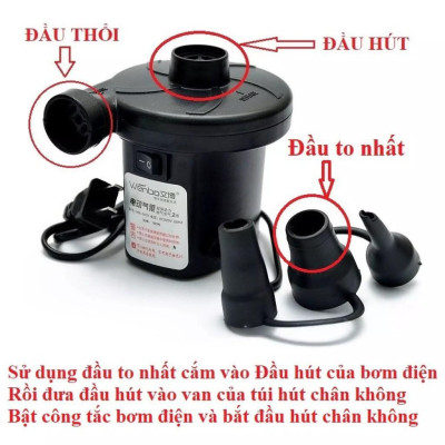 Bơm điện 2 chiều bơm và hút chân không cao cấp