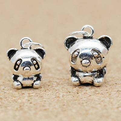 Charm bạc treo hình gấu trúc treo - Ngọc Quý Gemstones