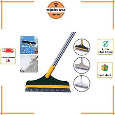 Chổi chà sàn nhà tắm thông minh 2in1 tích hợp cây gạt nước sàn nhà vệ sinh và lau kính - Chổi lau sàn đa năng