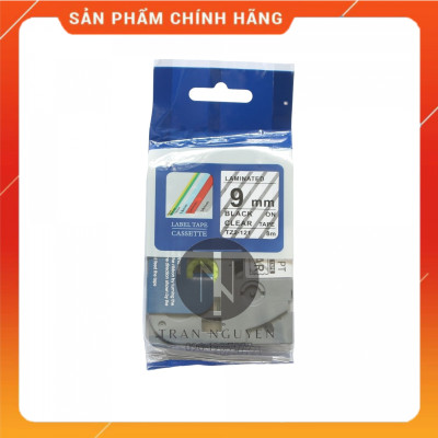 Nhãn In Brother Tz2-121 [Combo 5 hộp] Đen nền trong 9mm x 8m - Hàng nhập khẩu