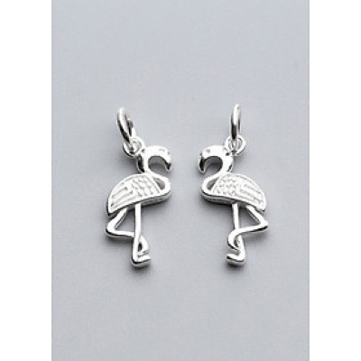 Combo 2 cái charm bạc hình con hạc - Ngọc Quý Gemstones