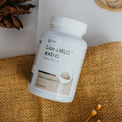 Thực phẩm BVSK OPFE LionsMUS extra capsules (120 viên), Hungary (Nấm Bờm Sư Tử)