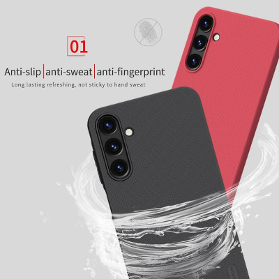 Ốp Lưng Sần chống sốc cho Samsung Galaxy A35 hiệu Nillkin Super Frosted Shield - Hàng Chính Hãng