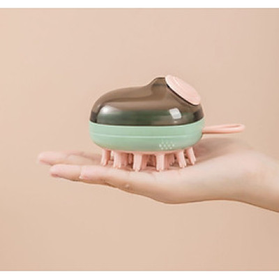 Lược silicon massage gội đầu có đựng xà phòng