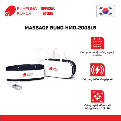 Massage bụng nhiệt hồng ngoại Buheung HMO-2005LB, độ rung 6000 vòng/phút, bảo hành chính hãng 12 tháng