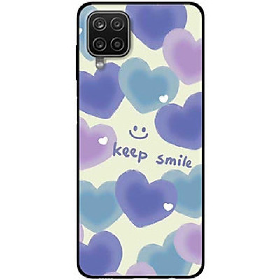 Ốp lưng cho Samsung A13 4G - Samsung A13 5G - Samsung A33 5G - Samsung A53 - A12 - A22 4G - F12 - M12 - Keep Smile Tím Xanh - Hàng Chính Hãng