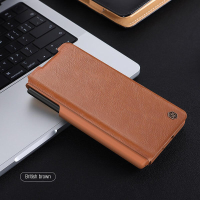 Bao da cho Samsung Galaxy Z Fold6 hiệu Nillkin Qin Pro Leather case (chống sốc, có khe để bút)- Hàng chính hãng