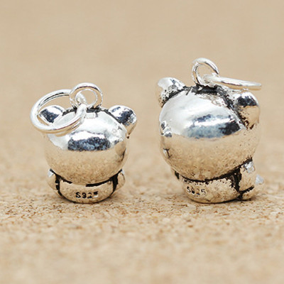 Charm bạc treo hình gấu trúc treo - Ngọc Quý Gemstones