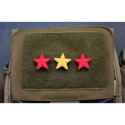 Patch_velcro miếng dán thêu hình ngôi sao 3D trang trí quần áo_ba lô_mũ nón