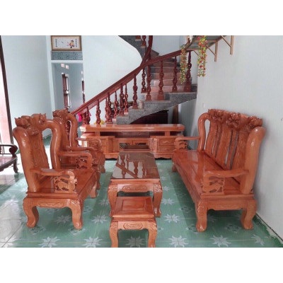 Bàn ghế minh quốc đào gỗ xoan