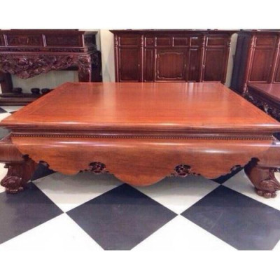 Sập Trơn Gỗ Gụ Chân 24 - hàng Siêu Vip - Tuyển vân chọn gỗ kỹ lưỡng - Liên hệ Shop để xem và đặt hàng