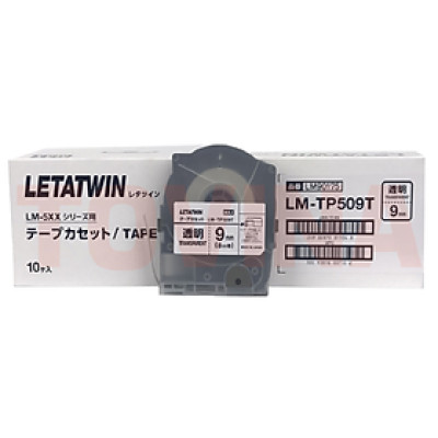 Nhãn Trong Suốt LM-TP509T (9mm, 8m/cái) - Hàng Chính Hãng - Max - Nhật Bản