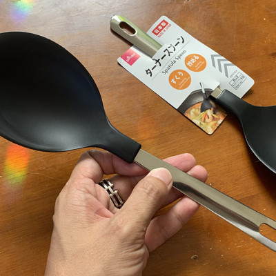 Combo muôi cơm chống dính cán dài & muôi múc canh chính hãng Echo Metal hàng Made in Japan