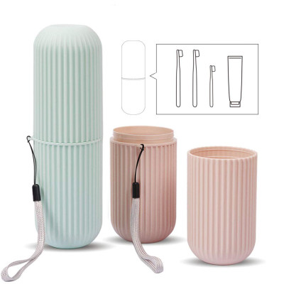 Bộ 2 ống đựng bàn chải kem đánh răng du lịch HC-05 Nhật Bản hộp đựng đồ đa chức năng tiện dụng 