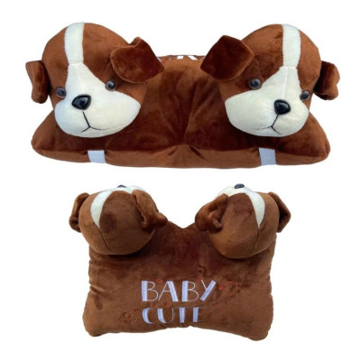 Gối đi xe máy 2 đầu hình chó (cún con) đáng yêu, chống va đập, an toàn cho bé khi chạy xe, hàng Việt Nam chất lượng cao