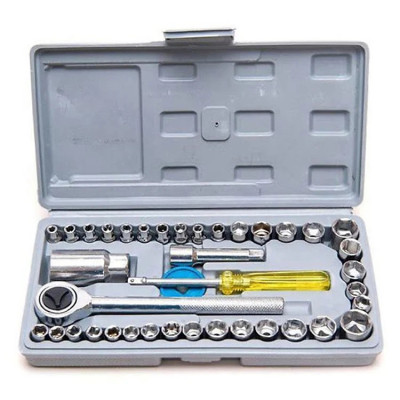 Bộ Dụng Cụ Sửa Chữa 40 Món Cho Xe Máy, Ô Tô Có Hộp Đựng- Hàng chính hãng 