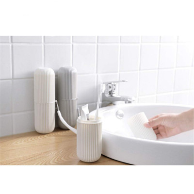 Bộ 2 ống đựng bàn chải kem đánh răng du lịch HC-05 Nhật Bản hộp đựng đồ đa chức năng tiện dụng 