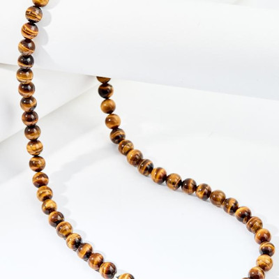 Dây chuyền đá mắt hổ vàng nâu Ngọc Quý Gemstones