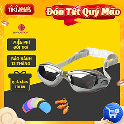 Kính Bơi Tráng Gương Cleacco MC770 Polycabonat - Chống Sương Mờ , Chống Chói Cao Cấp - Hàng Chính Hãng Tặng Kèm Nón Bơi Slicon Và Bịt Tai BORO SPORT