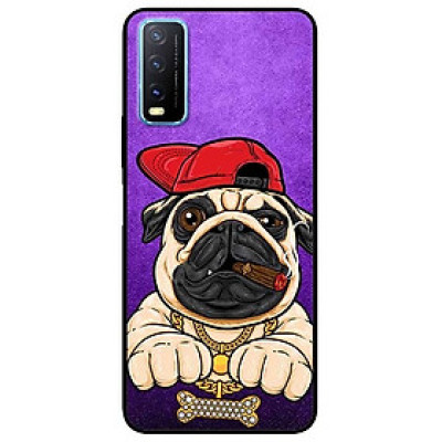 Ốp lưng dành cho Vivo Y20 - Y20s - Y12s mẫu Pulldog Hiphop Nền Tím