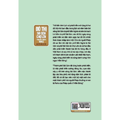 ĐÔ THỊ SÀI GÒN CHỢ LỚN TRƯỚC NĂM 1945 QUA TÀI LIỆU LƯU TRỮ -  Trung Tâm Lưu Trữ Quốc Gia II - (bìa mềm)