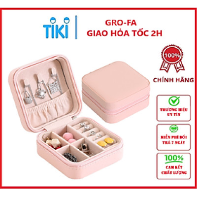 Hộp Đựng Trang Sức Bằng Da PU Nhiều Mẫu , Nhiều Cỡ - Chính Hãng GROFA
