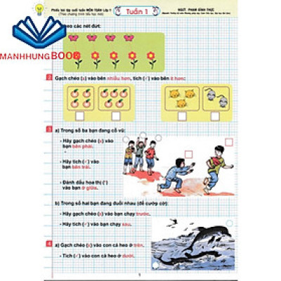 Sách - Phiếu Bài Tập Cuối Tuần Môn Toán Lớp 1 (Theo Chương Trình Tiểu Học Mới)