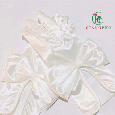 Găng tay cô dâu phi bóng xẻ cổ tay hở đính nơ phi mẫu đẹp Giangpkc SP2214266