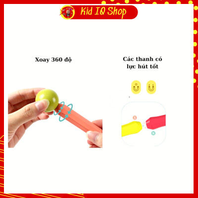 Đồ chơi giáo dục sớm cho bé nam châm xếp ghép hình thông minh 25 64 chi tiết giúp bé phát triển tư duy logic Kid IQ