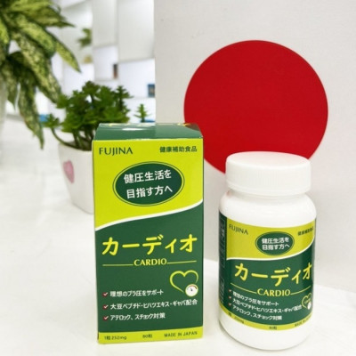 Viên Uống Hỗ Trợ Ổn Định Huyết Áp Cardio Fujina 80 Viên Nhật Bản, Giảm Nguy Cơ Cao Huyết Áp
