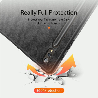 Bao da chống sốc cho Samsung Galaxy Tab S10+ Plus chính hãng Dux Ducis Domo có khay đựng bút - Hàng chính hãng