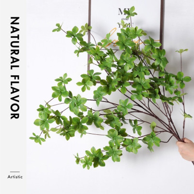 Cành thạch nam nhật bản giả - 1 cành 5 nhánh - một lá 6 cánh đường kính 7cm - dài 105cm - Cây giả, hoa lụa Decor trang trí nhà cửa