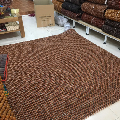 Chiếu Hạt Gỗ Hương Mộc Hạt 1.2cm - Chiếu gỗ Mian ( video, hình thật )